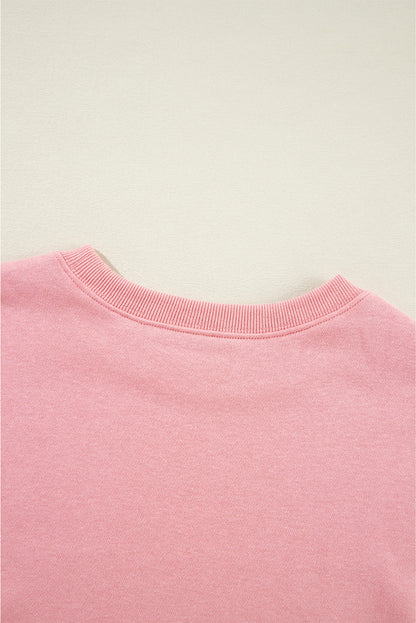 Dark Green Solid Classic Crewneck Pullover Sweatshirt