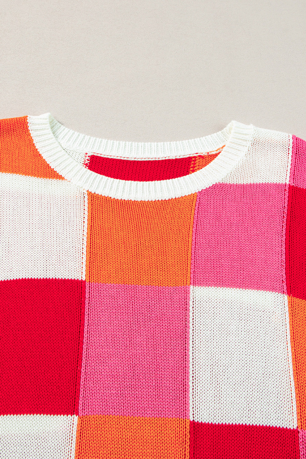 Dark Green Color Block Cap Sleeve Sweater