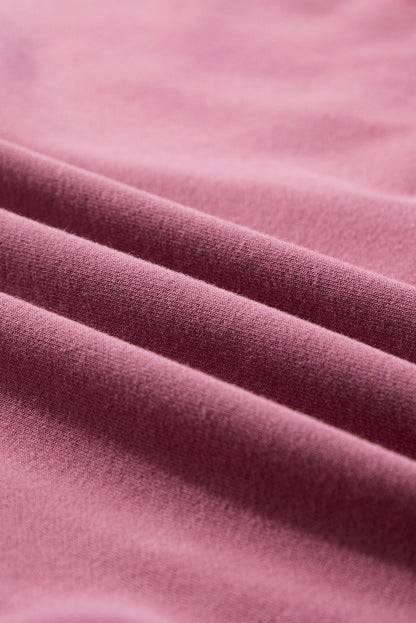 Bonbon Fleece Lined Half Zipper Kangaroo Pockets Loose Hoodie