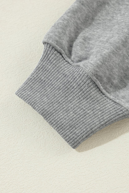 Dark Green Solid Classic Crewneck Pullover Sweatshirt
