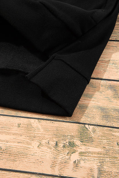 Valerian Solid Fleece Lined Drop Shoulder High Low Sweatshirt