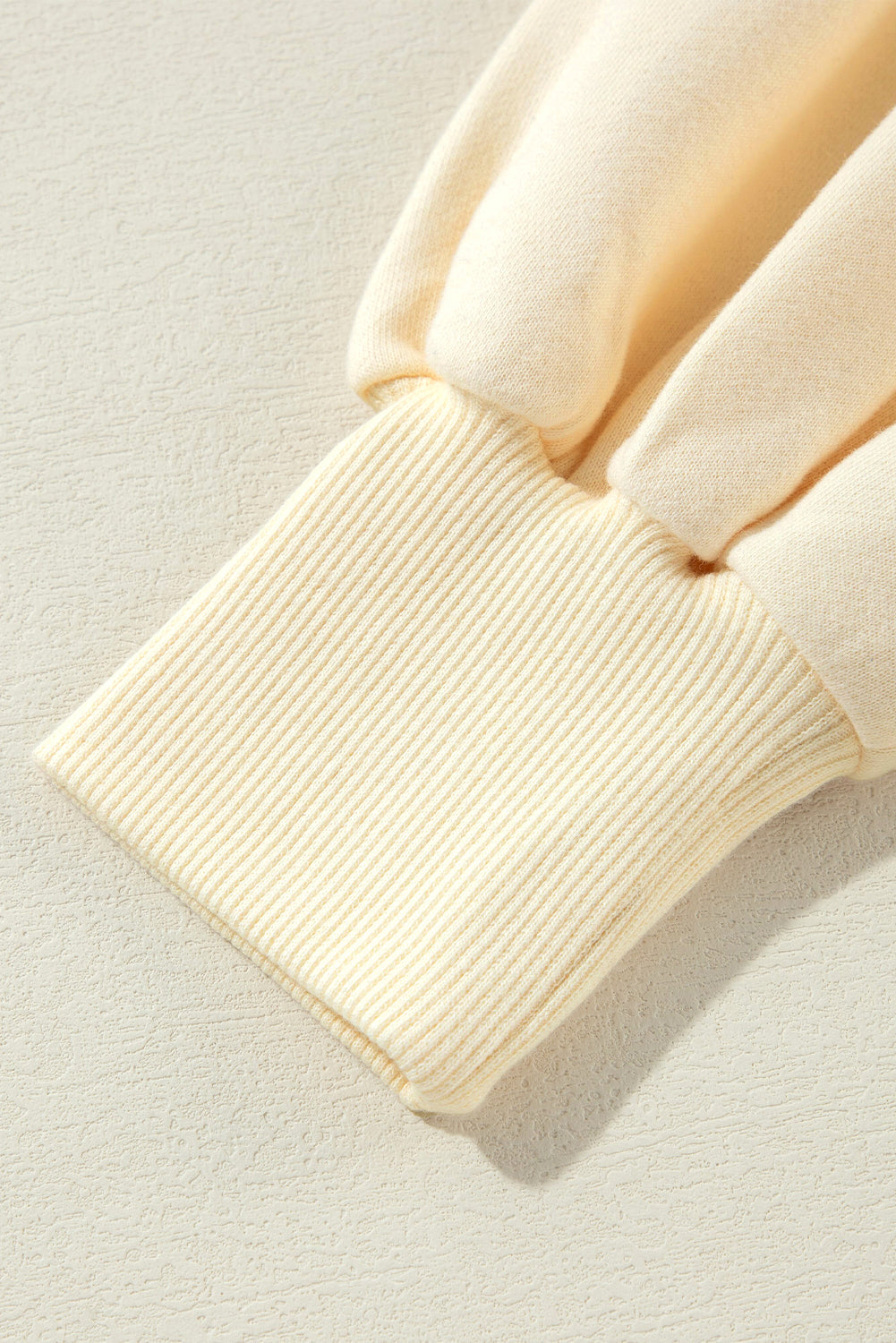 Bonbon Fleece Lined Half Zipper Kangaroo Pockets Loose Hoodie
