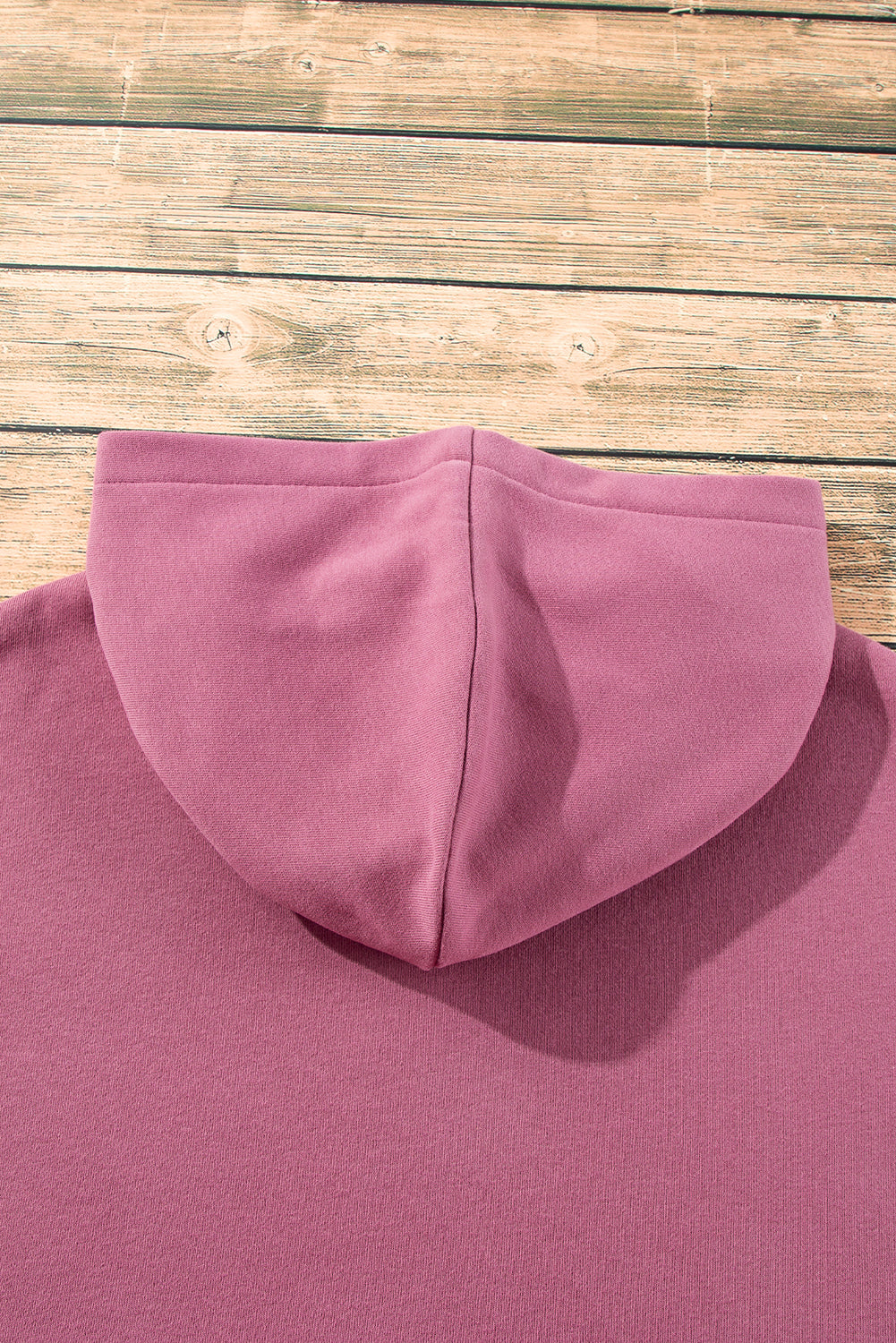 Bonbon Fleece Lined Half Zipper Kangaroo Pockets Loose Hoodie