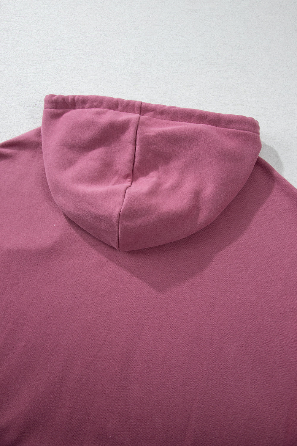 Bonbon Fleece Lined Kangaroo Pocket Drawstring Chunky Hoodie