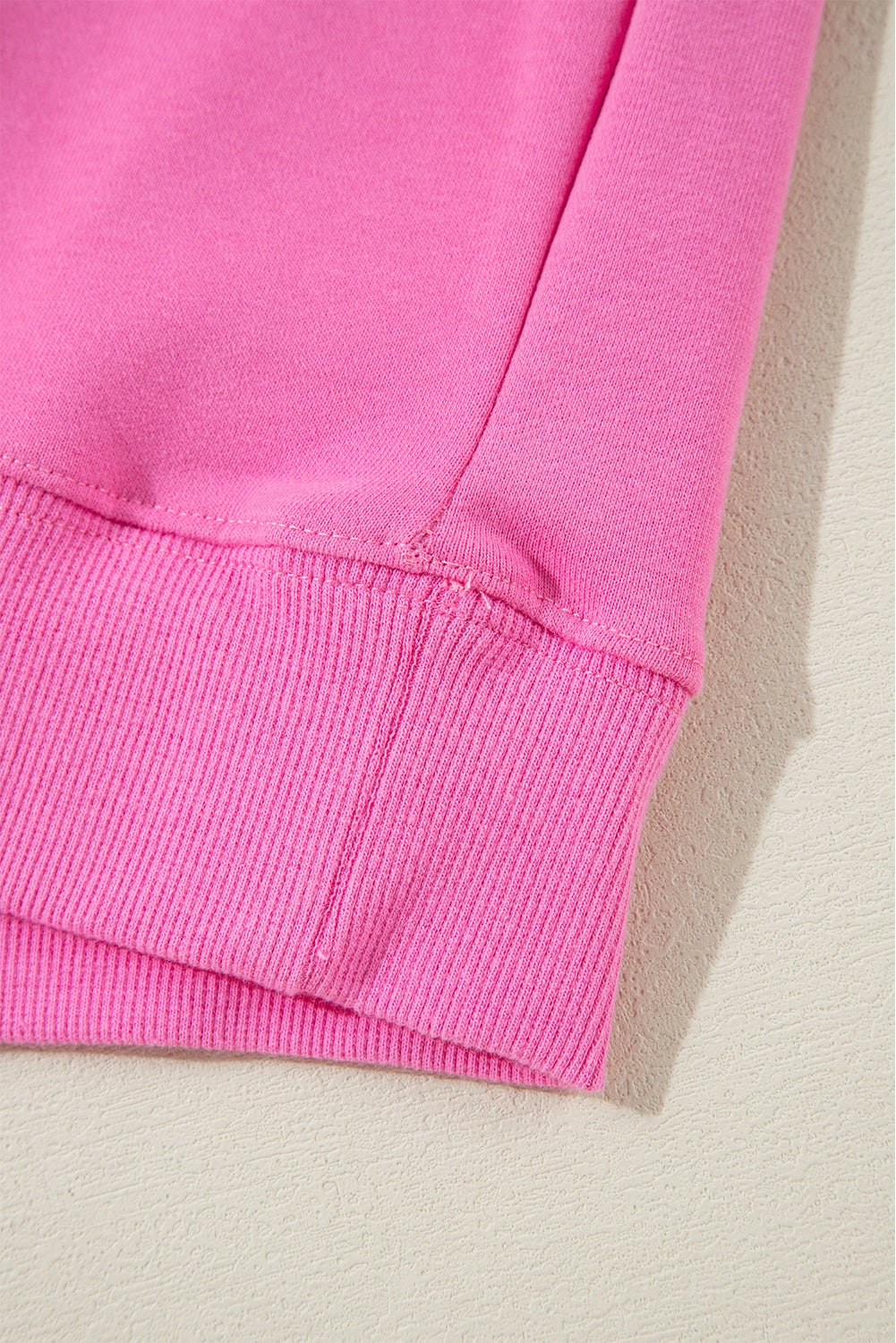 Navy Blue Plain Drop Shoulder Crewneck Pullover Sweatshirt