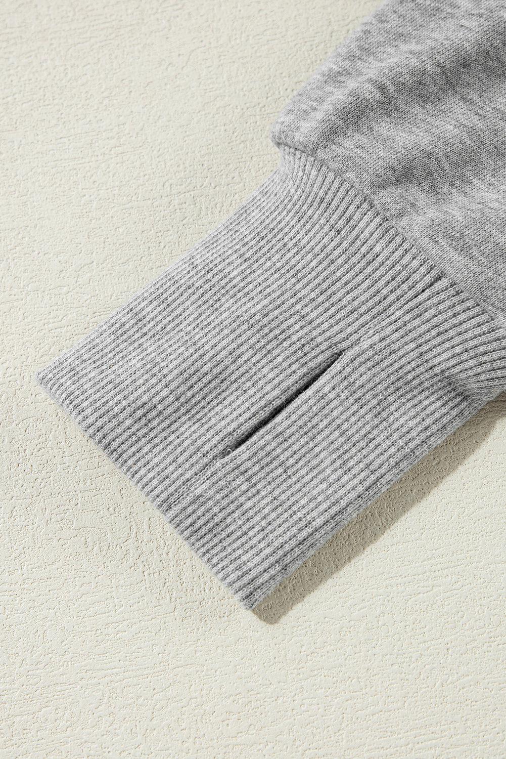 Parchment Color Block Thumbhole Sleeve Drop Shoulder Sweatshirt
