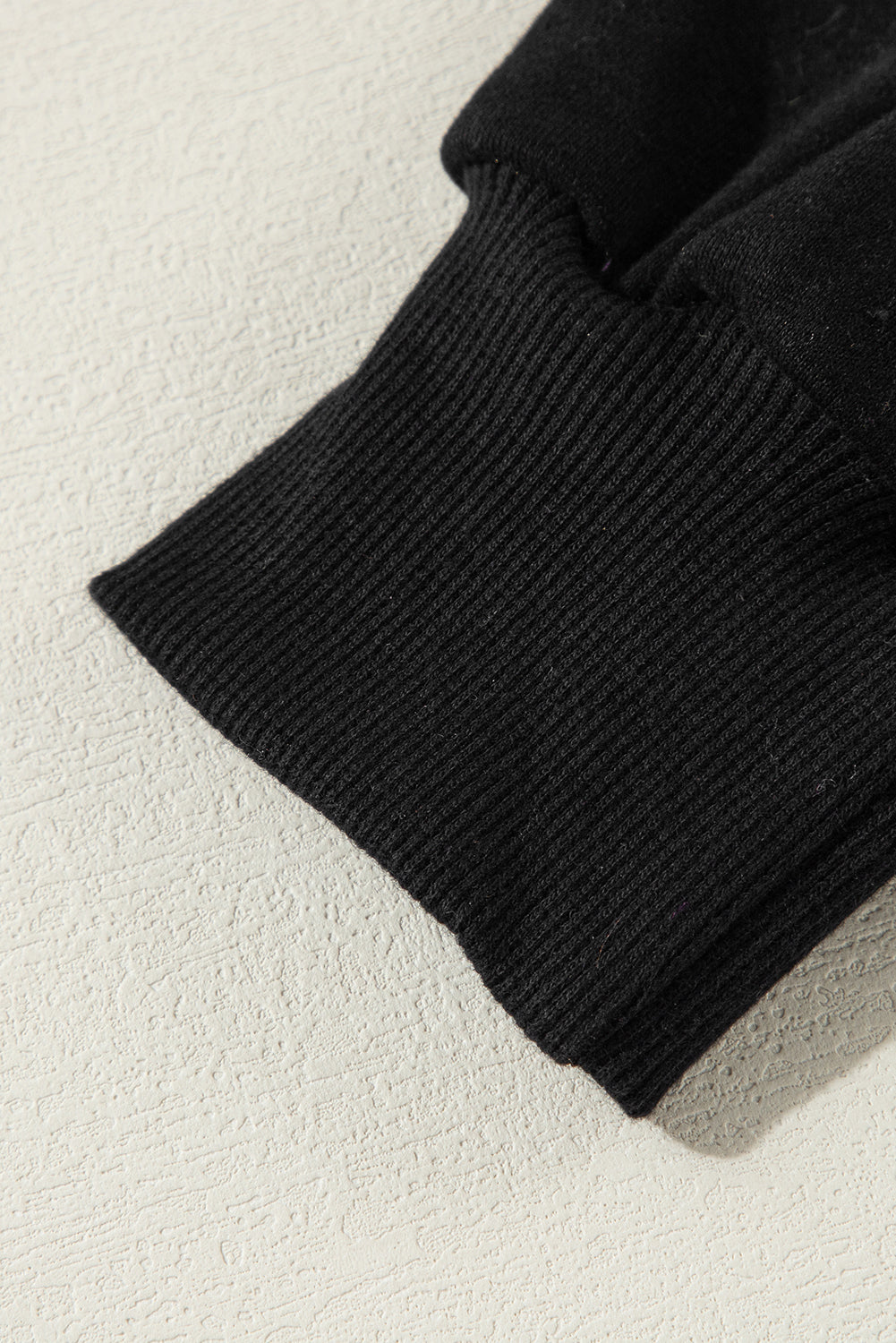 Parchment Solid O Neck High Low Hem Pullover Sweatshirt