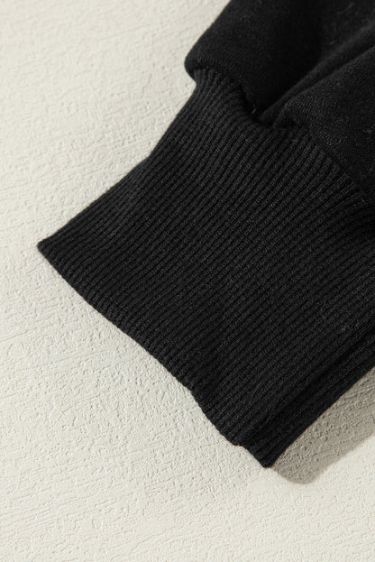 Parchment Solid O Neck High Low Hem Pullover Sweatshirt