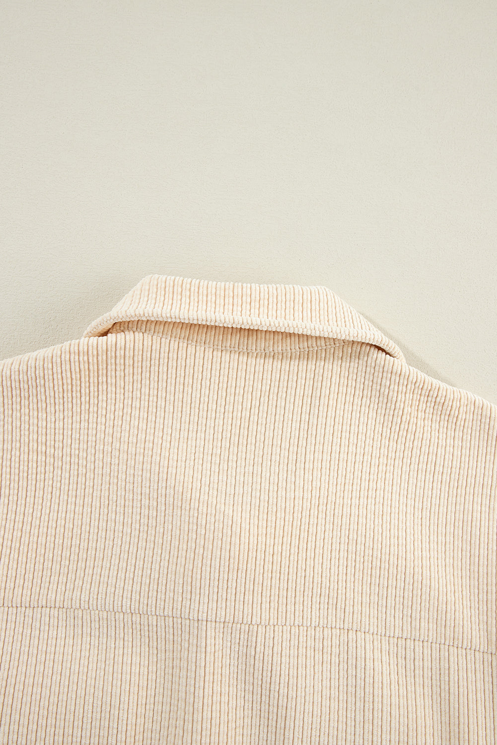 Black Corduroy Flap Pocket Button Up Shacket
