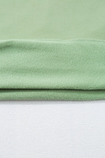 Valerian Solid Fleece Lined Drop Shoulder High Low Sweatshirt