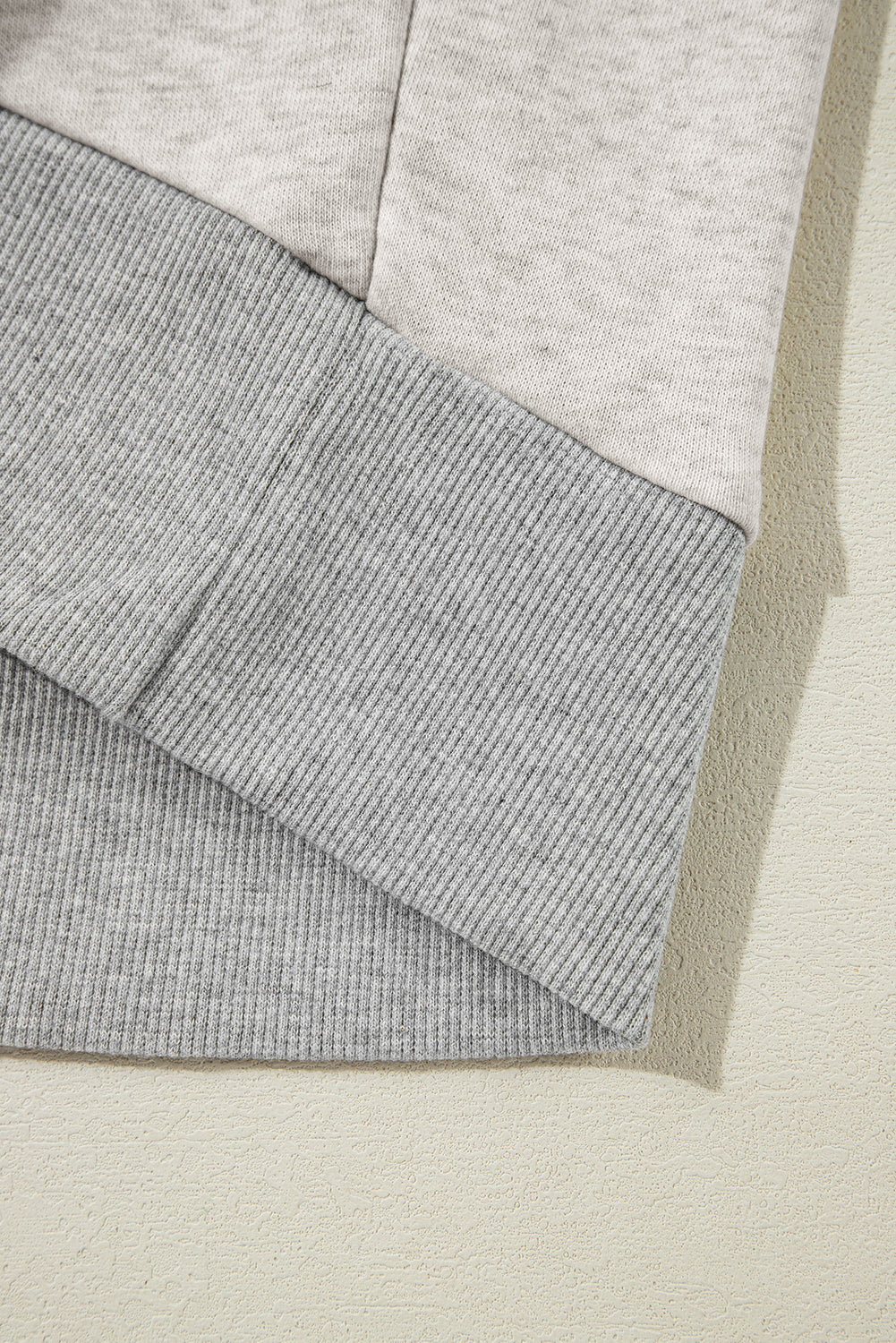 Parchment Color Block Thumbhole Sleeve Drop Shoulder Sweatshirt