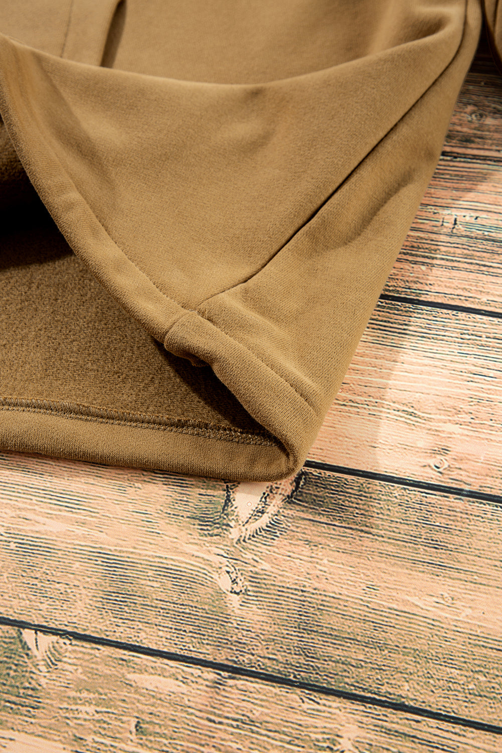 Bonbon Fleece Lined Half Zipper Kangaroo Pockets Loose Hoodie