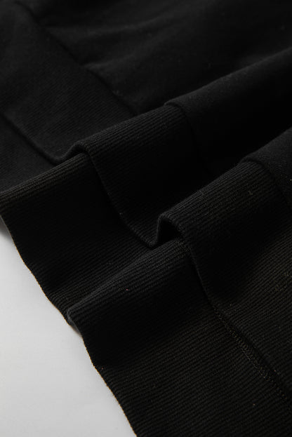 Valerian Solid Fleece Lined Drop Shoulder High Low Sweatshirt