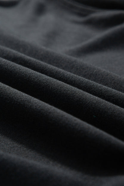 Dark Green Solid Classic Crewneck Pullover Sweatshirt