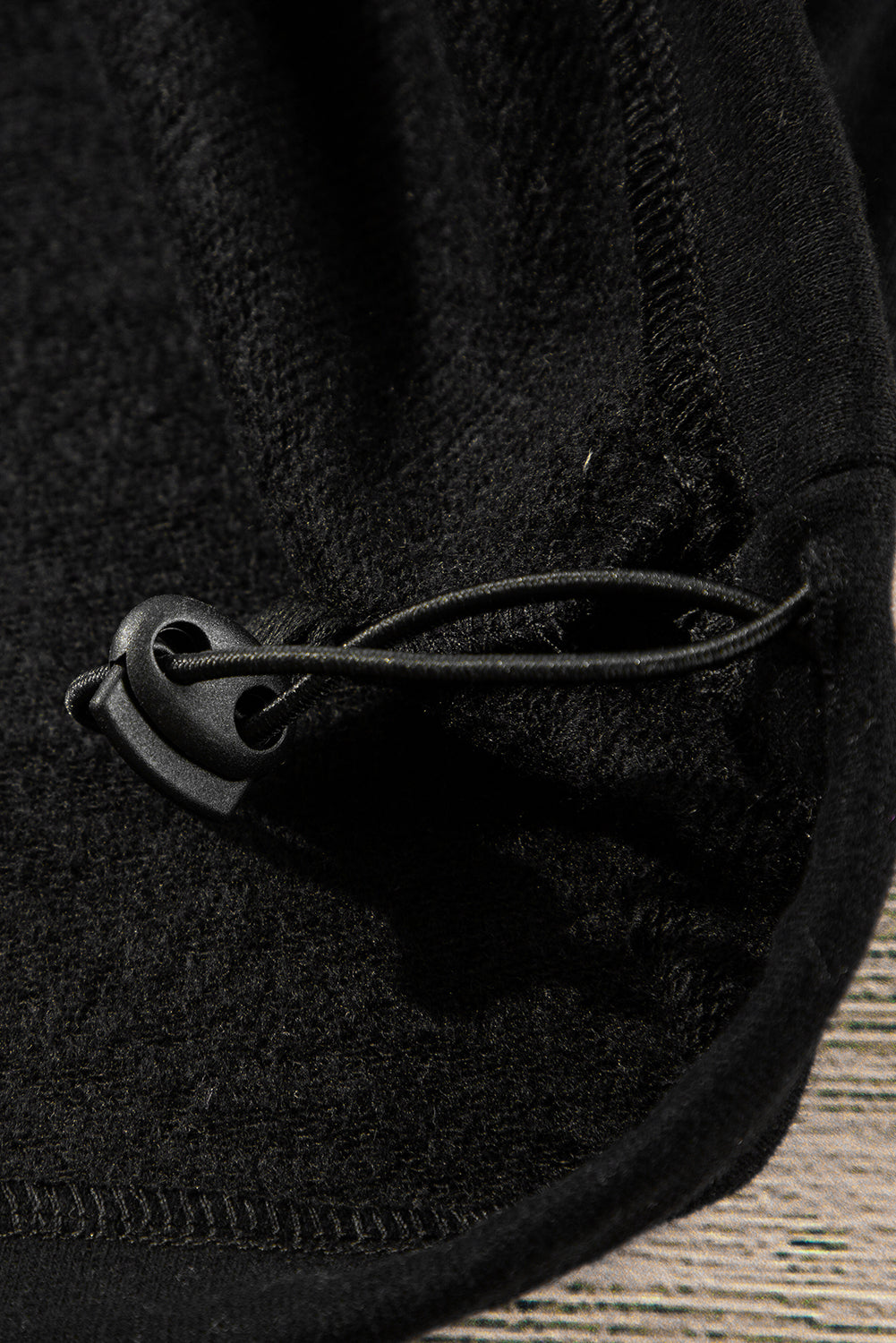 Bonbon Fleece Lined Half Zipper Kangaroo Pockets Loose Hoodie