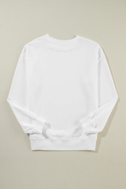 Dark Green Solid Classic Crewneck Pullover Sweatshirt