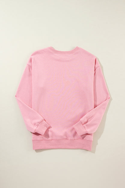 Dark Green Solid Classic Crewneck Pullover Sweatshirt