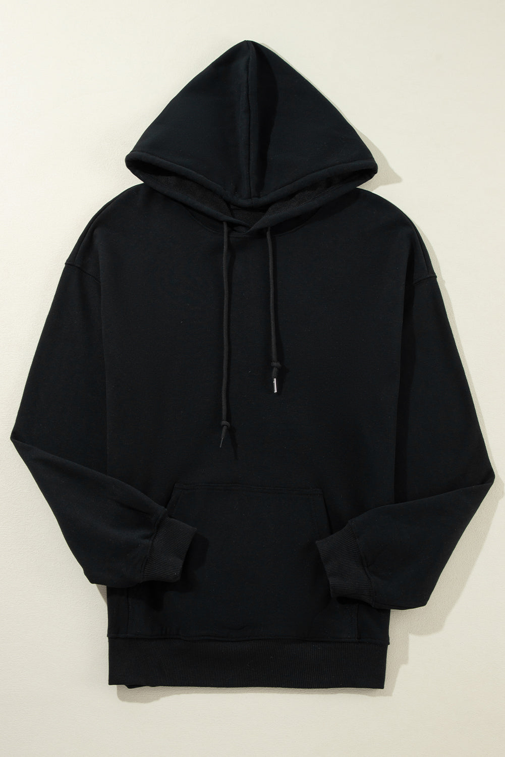 Bonbon Fleece Lined Kangaroo Pocket Drawstring Chunky Hoodie