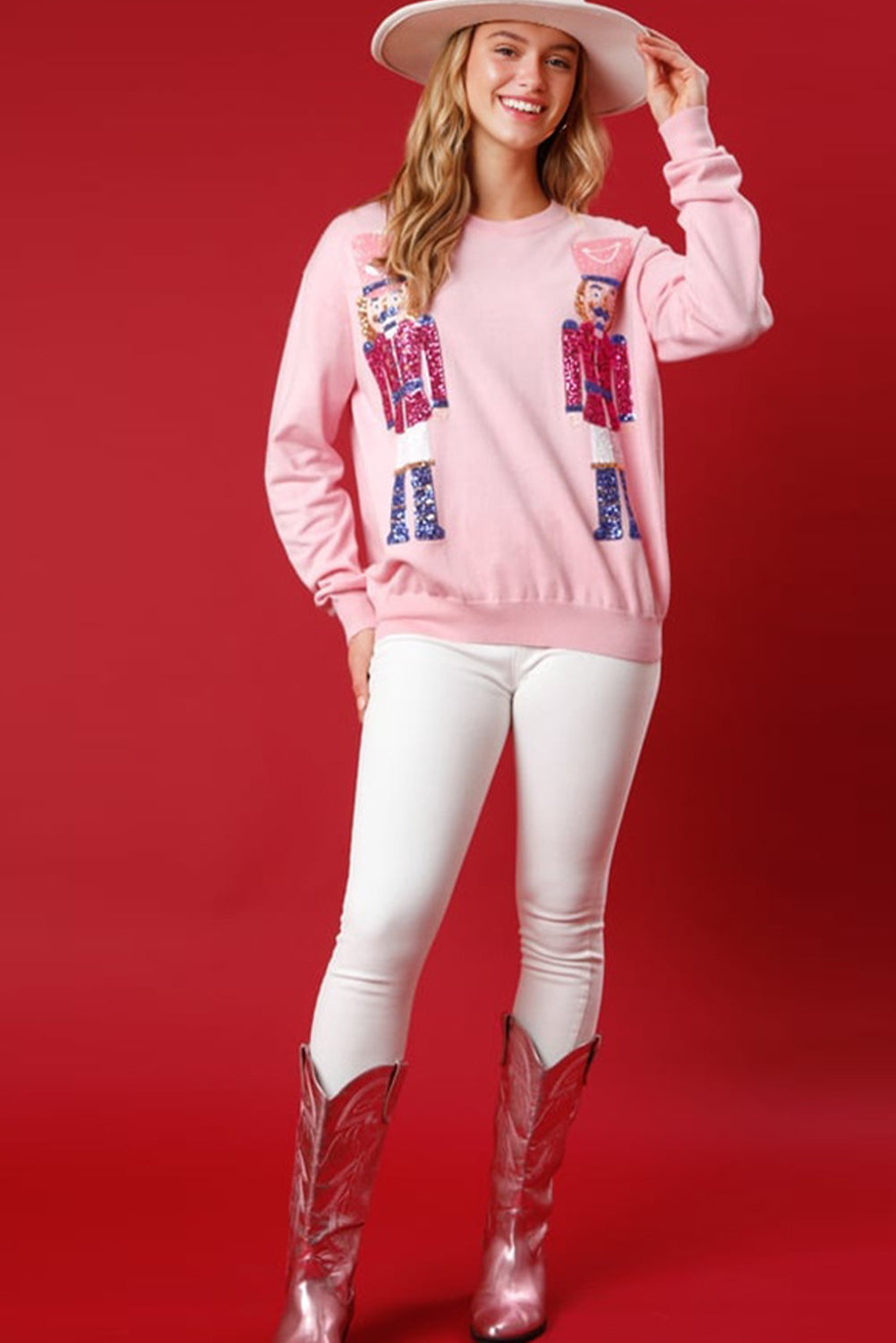Blue Nutcracker Christmas Crew Neck Sweatshirt