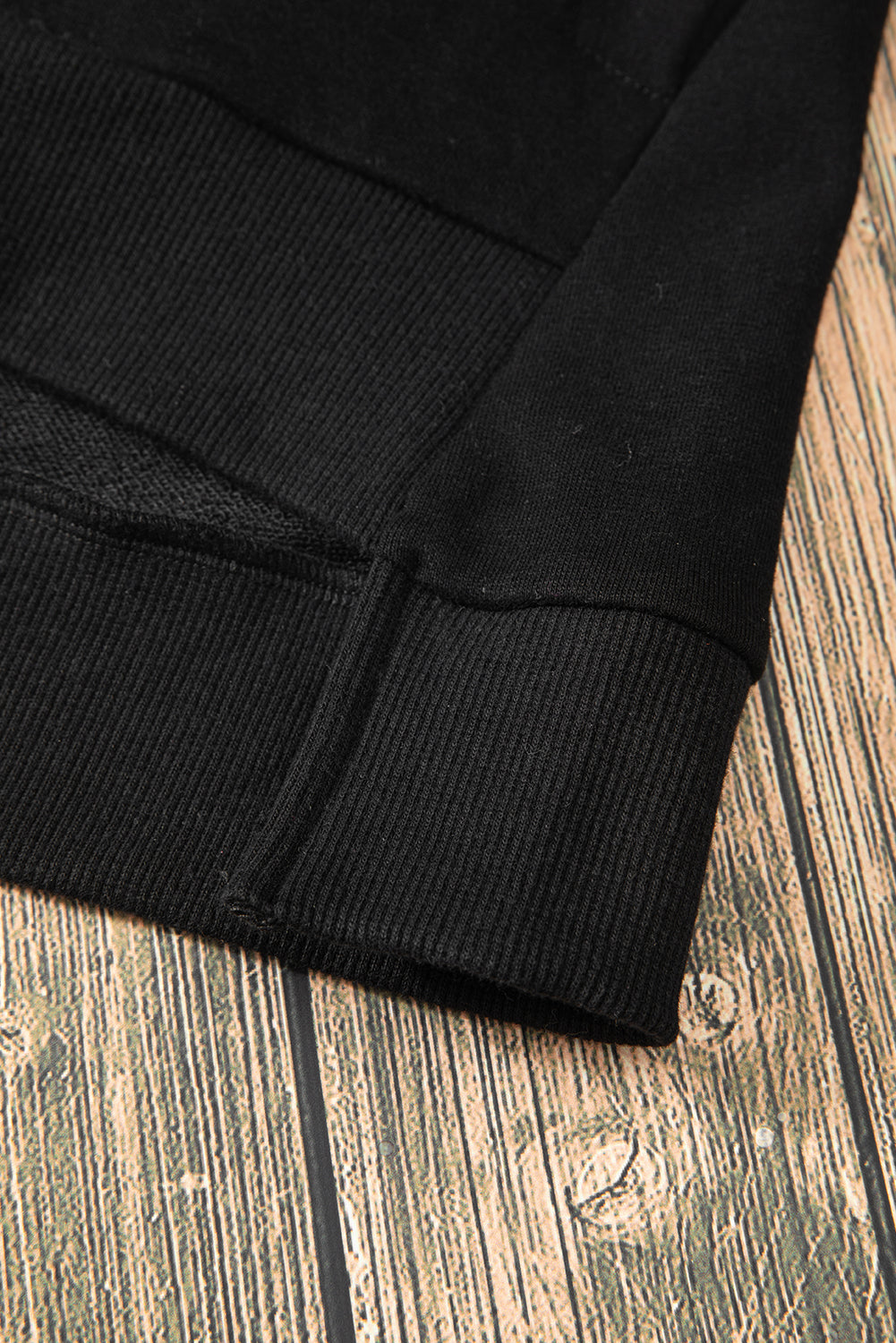 Parchment Solid O Neck High Low Hem Pullover Sweatshirt