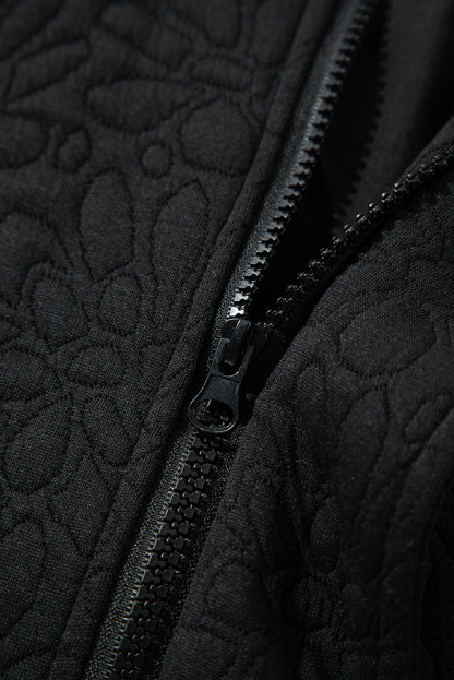Jungle Green Floral Quilted Jacket