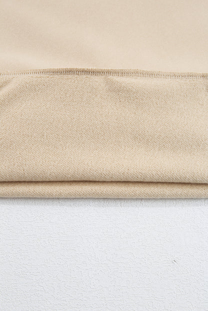 Valerian Solid Fleece Lined Drop Shoulder High Low Sweatshirt