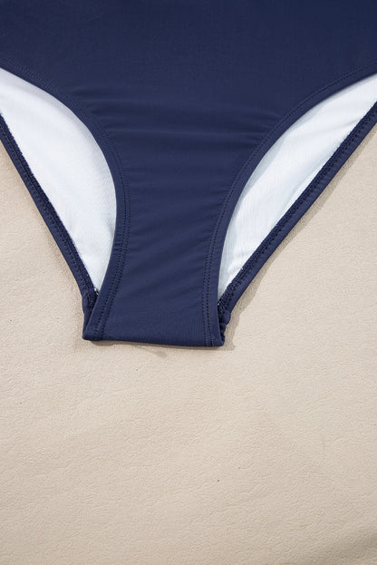 Mineral Red Drawstring Tummy Control Mix-and-match 2pcs Tankini Swimsuit