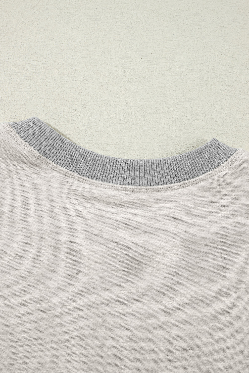 Parchment Color Block Thumbhole Sleeve Drop Shoulder Sweatshirt