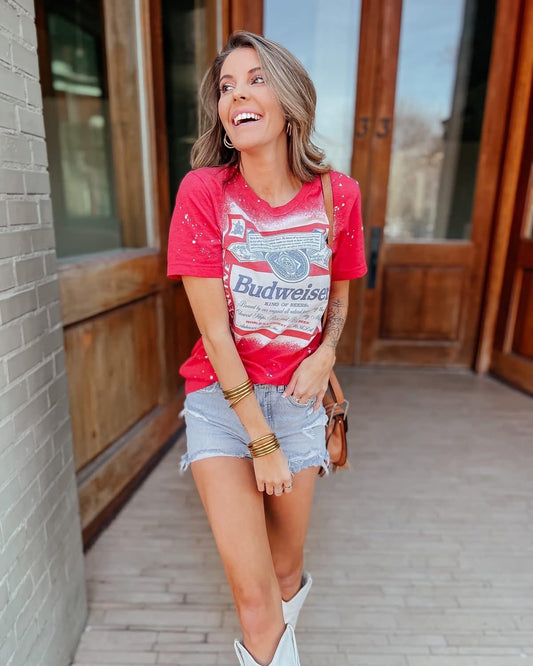 BUD Western Cowgirl Bleached Tshirt