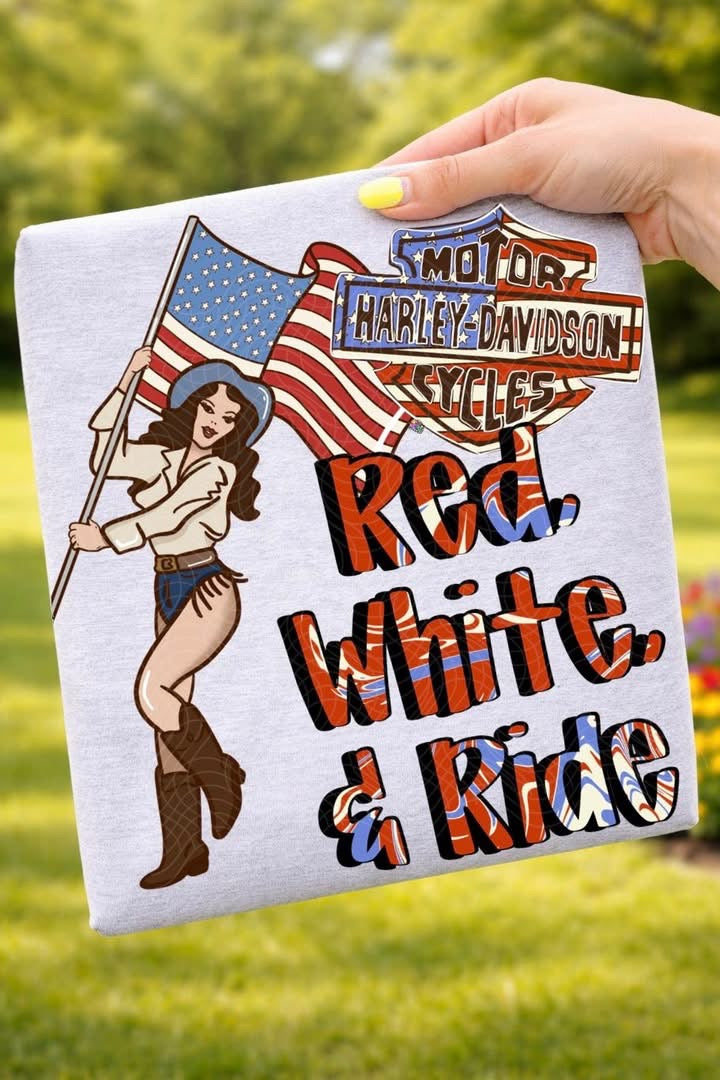 Red White and Blue Patriotic Flag Tshirt