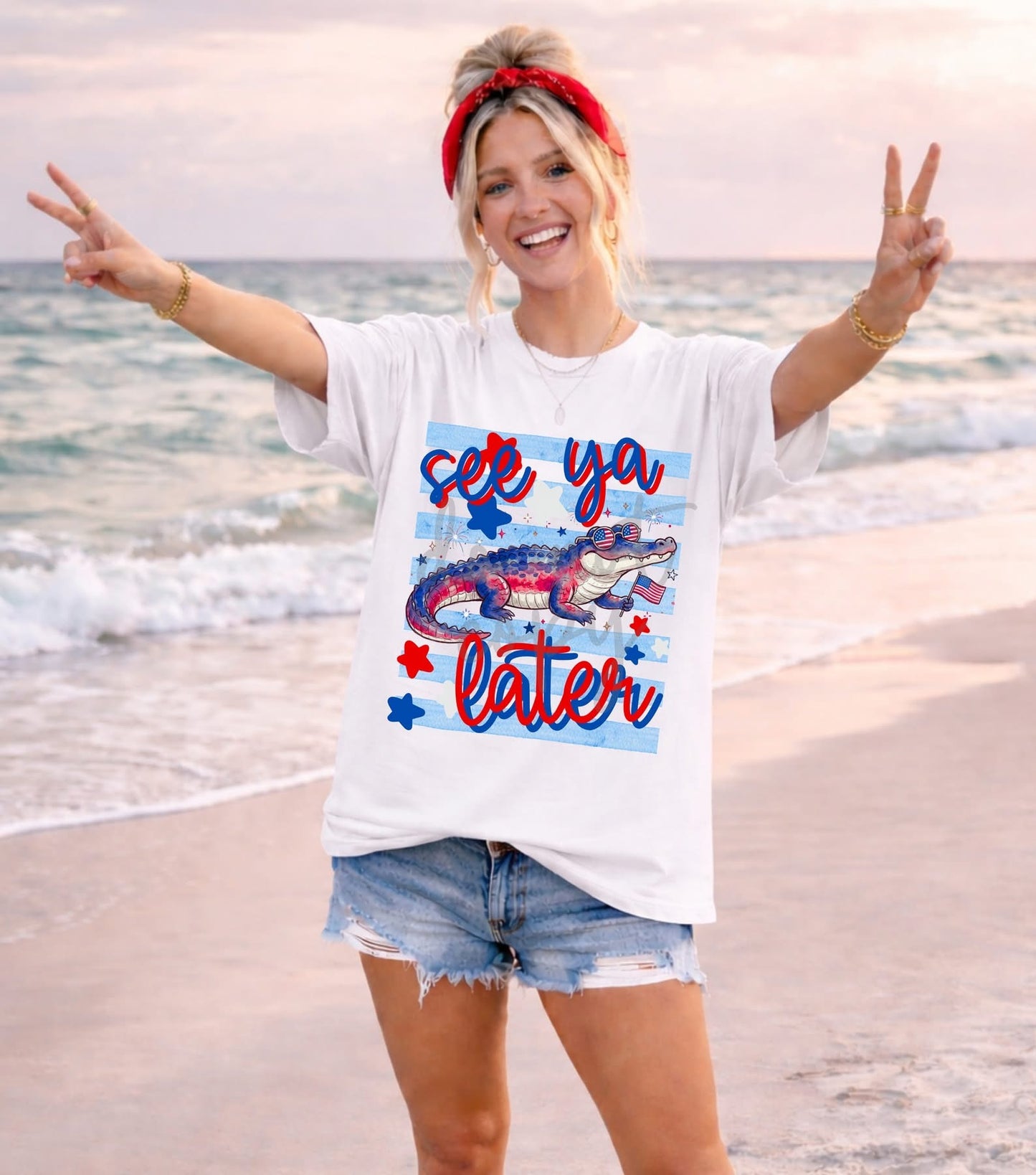 See Ya Later Gator Patriotic 4th of July Tshirt