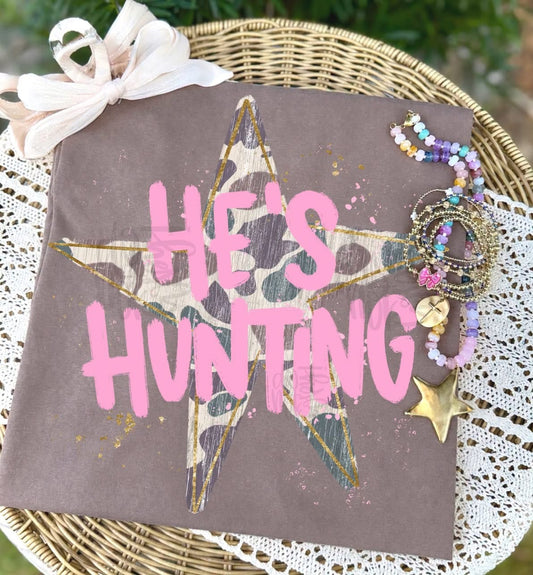 Comfort Colors He’s Hunting Hunter Wife Tshirt
