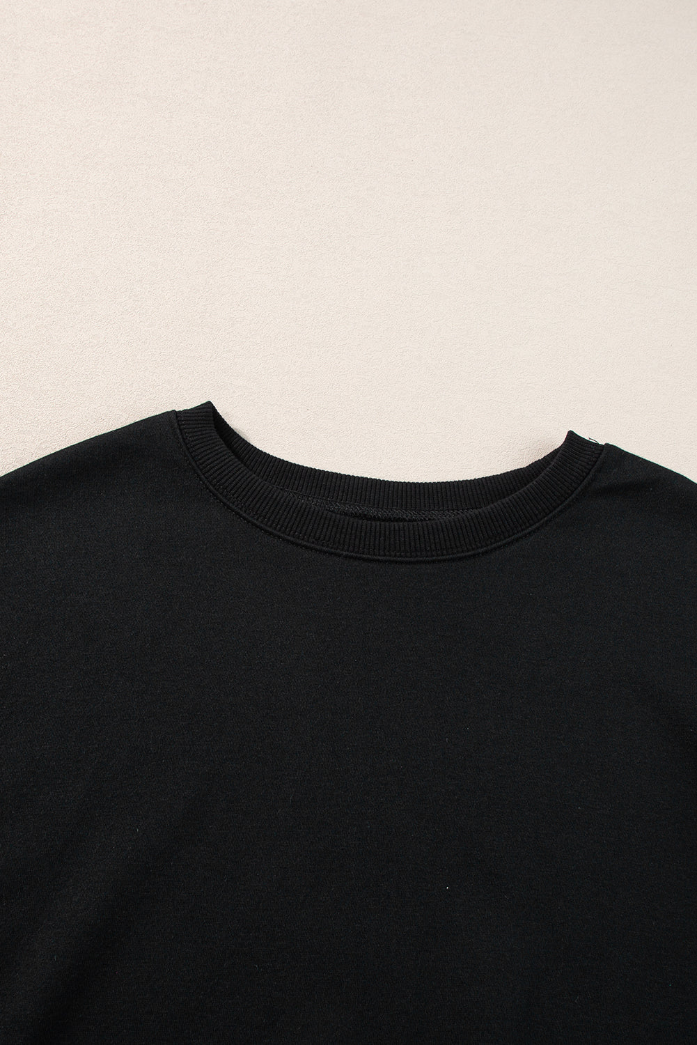 Dark Green Solid Classic Crewneck Pullover Sweatshirt
