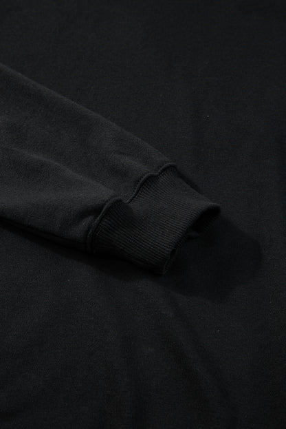Dark Green Solid Classic Crewneck Pullover Sweatshirt
