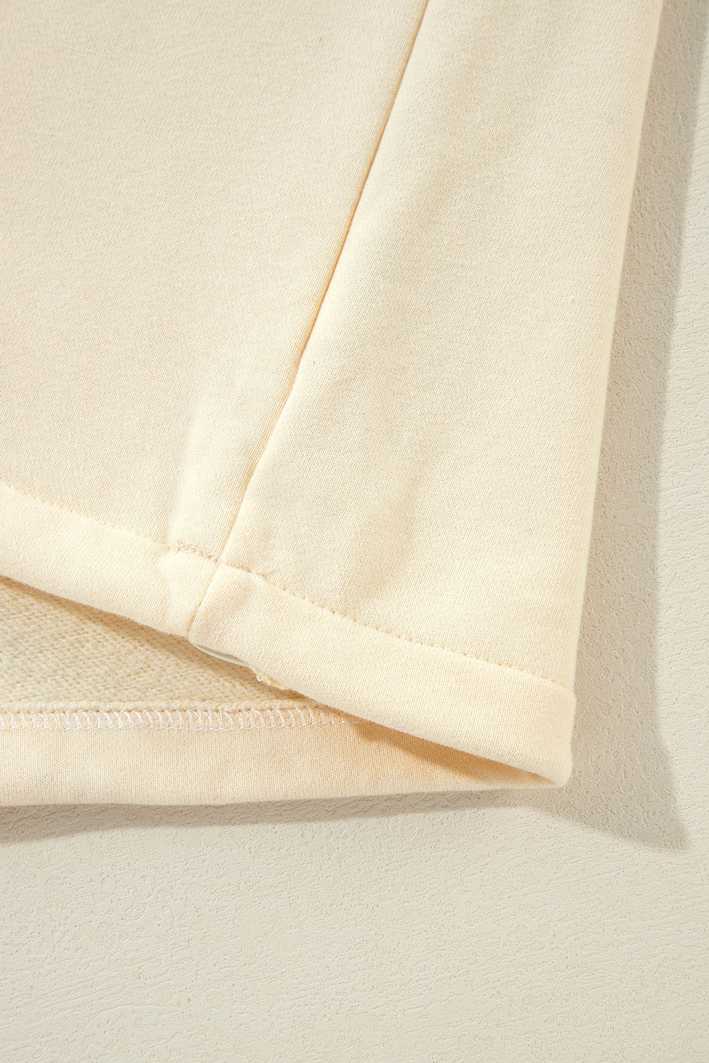 Bonbon Fleece Lined Half Zipper Kangaroo Pockets Loose Hoodie