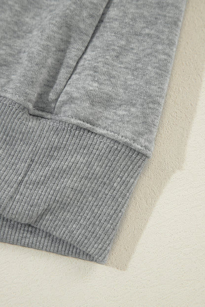 Dark Green Solid Classic Crewneck Pullover Sweatshirt