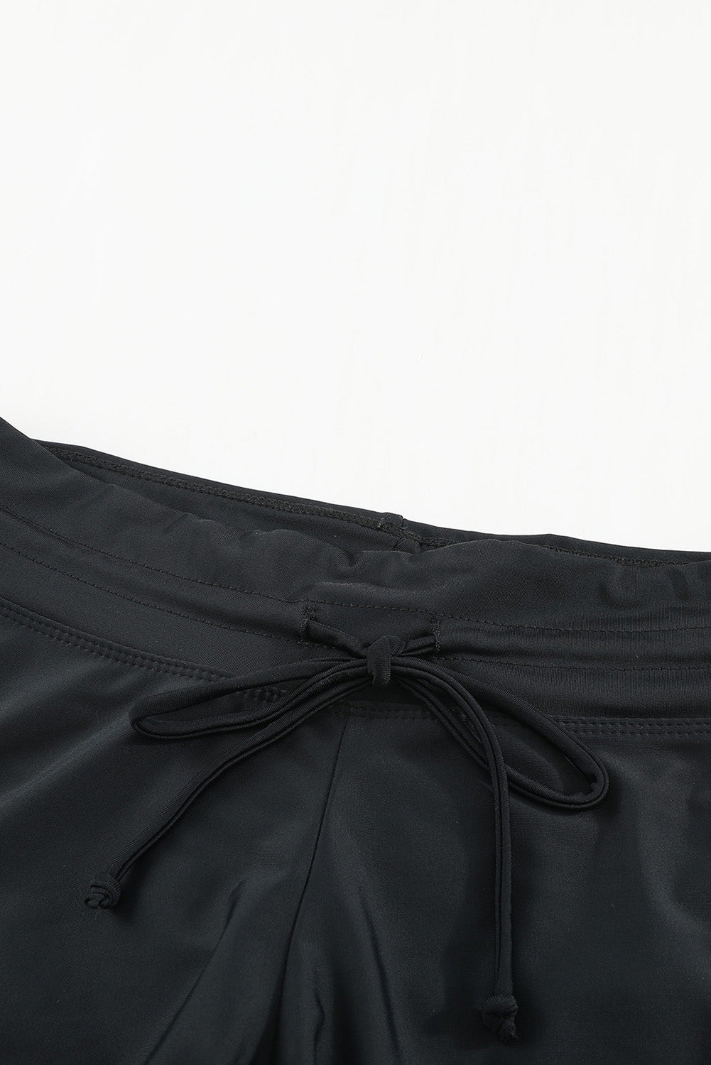 Violet Strap Trim Black Women Swim Boardshort