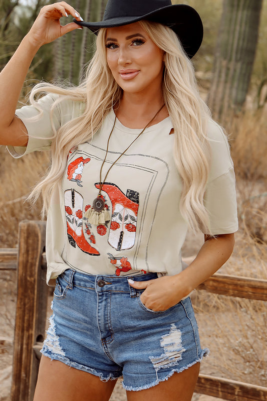 Parchment Cowgirl Queen Graphic Tee