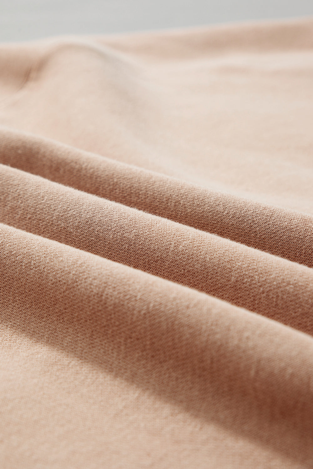 Apricot Drawstring Turtleneck Dolman Sleeve Sweatshirt
