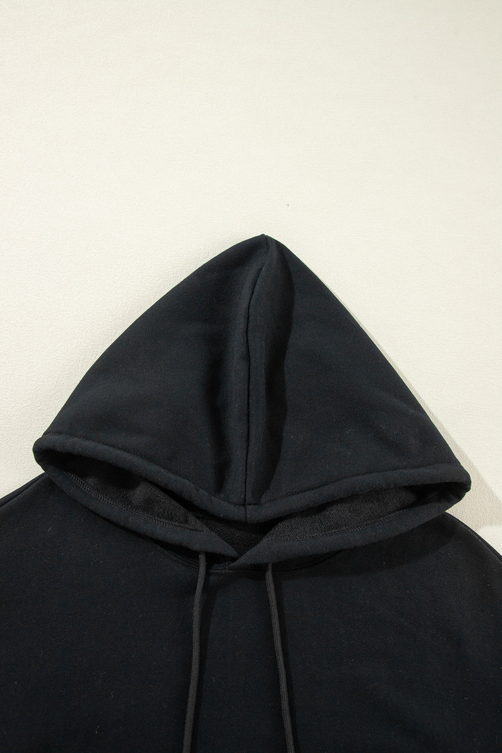 Bonbon Fleece Lined Kangaroo Pocket Drawstring Chunky Hoodie