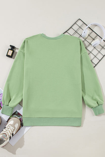 Valerian Solid Fleece Lined Drop Shoulder High Low Sweatshirt