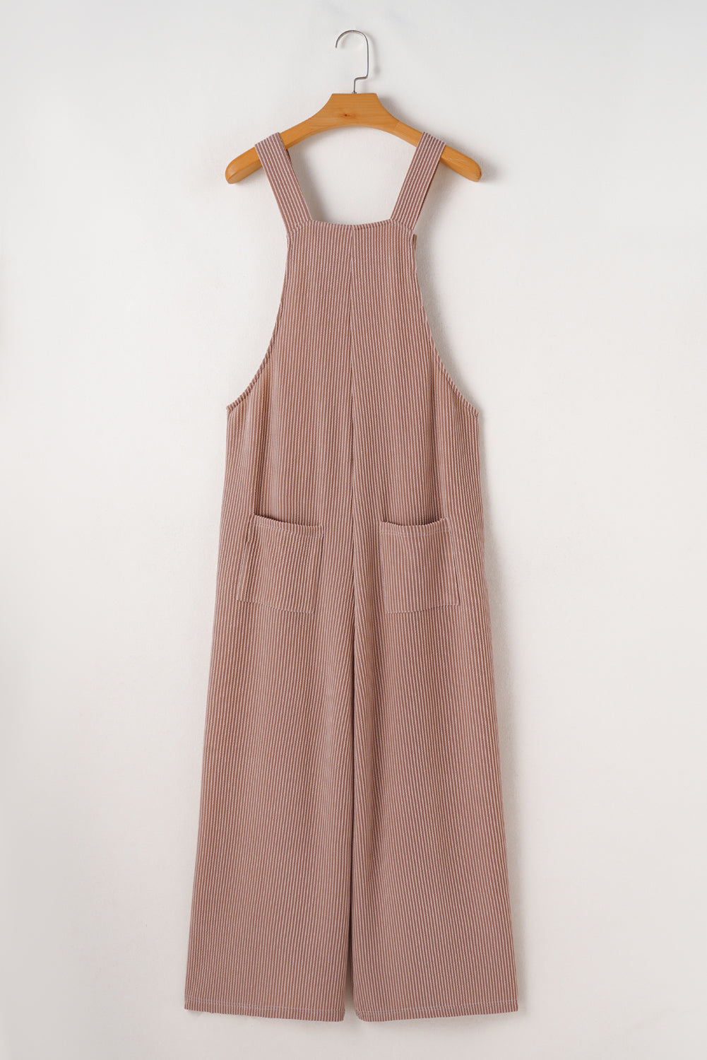 Philippine Gray Corded Adjustable Straps Wide Leg Loose Overall