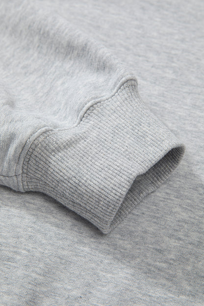 Bonbon Fleece Lined Kangaroo Pocket Drawstring Chunky Hoodie