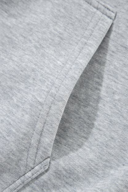 Bonbon Fleece Lined Kangaroo Pocket Drawstring Chunky Hoodie