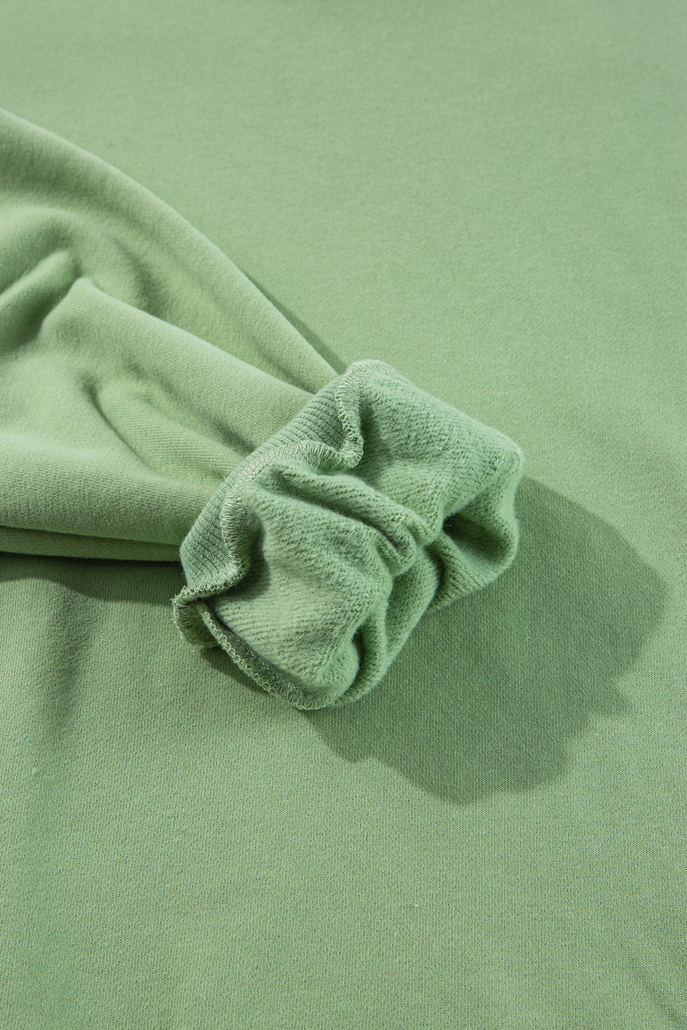 Valerian Solid Fleece Lined Drop Shoulder High Low Sweatshirt