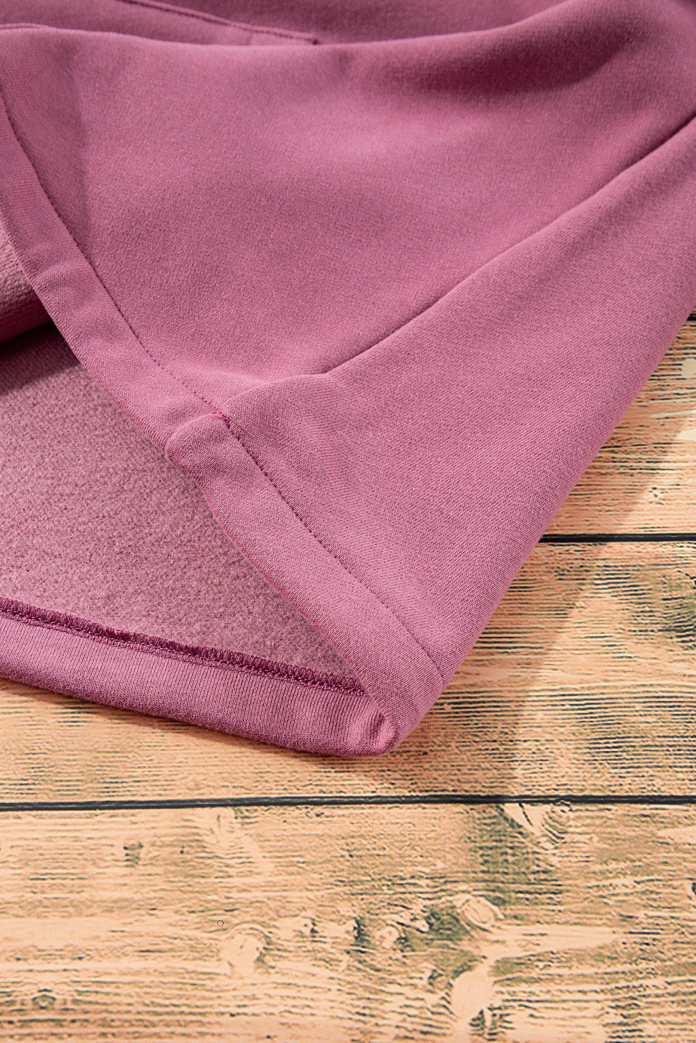 Bonbon Fleece Lined Half Zipper Kangaroo Pockets Loose Hoodie