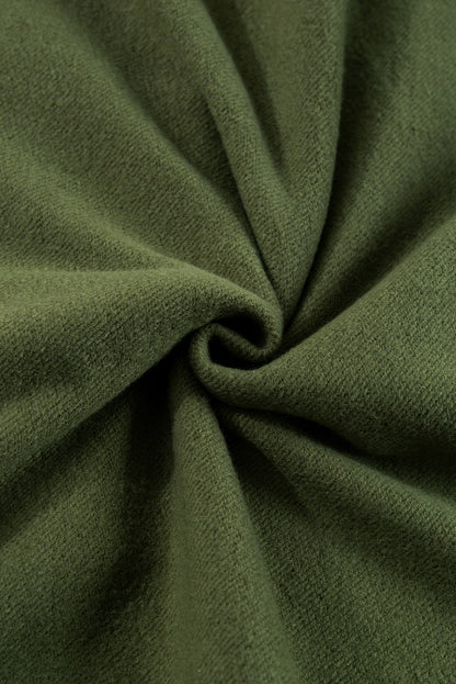 Bonbon Fleece Lined Half Zipper Kangaroo Pockets Loose Hoodie