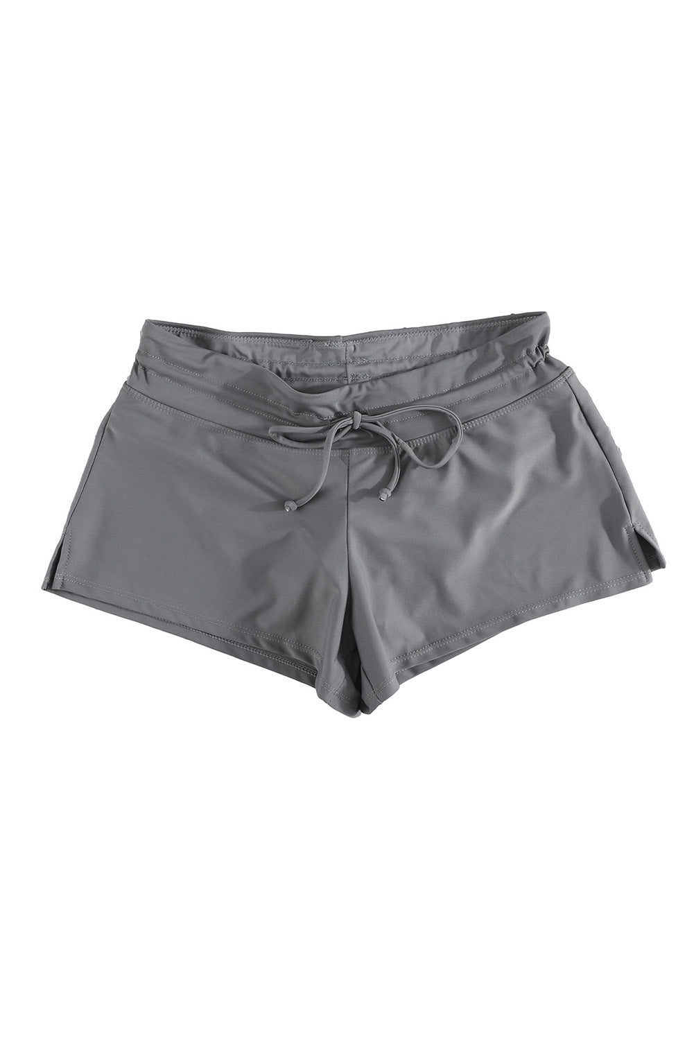 Violet Strap Trim Black Women Swim Boardshort