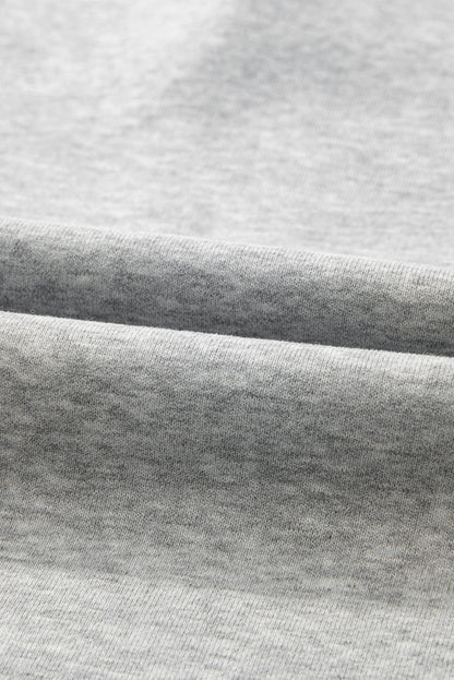 Bonbon Fleece Lined Half Zipper Kangaroo Pockets Loose Hoodie