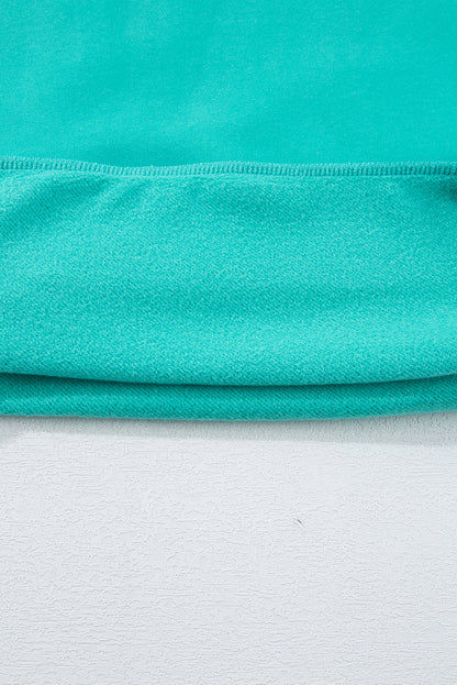 Valerian Solid Fleece Lined Drop Shoulder High Low Sweatshirt